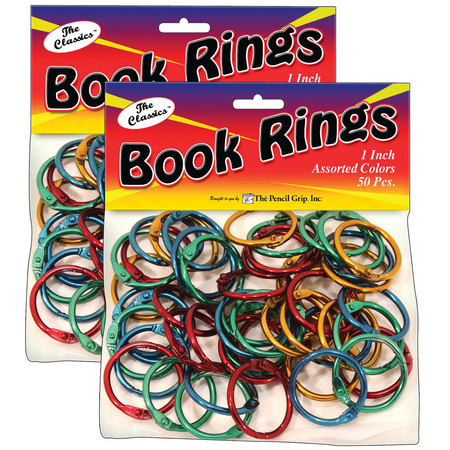 The Pencil Grip The Classics™ Book Rings, Assorted Colors, 50 Pack Per Pack, PK2 189